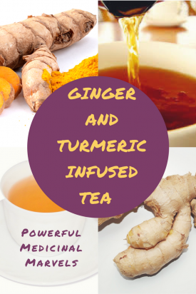 ginger and turmeric infused tea