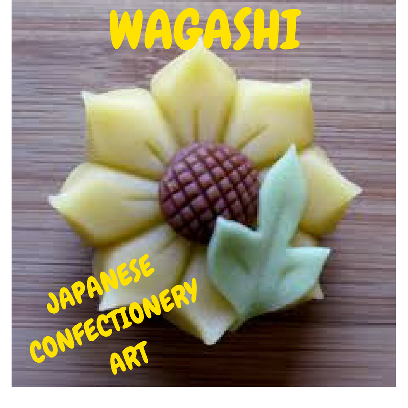 sunflower wagashi japanese confectionery art